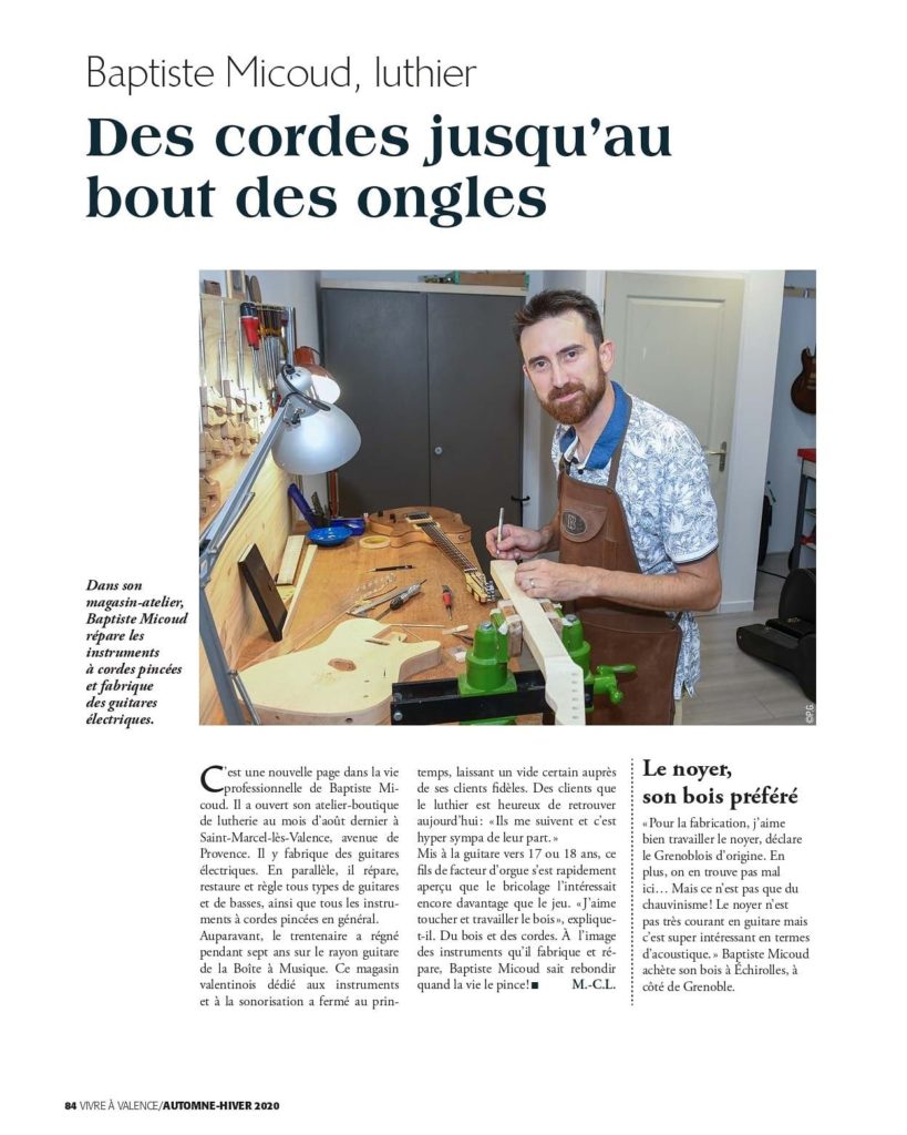 Baptiste Micoud - Luthier à Valence - Vente, Réparation et customisation de guitares